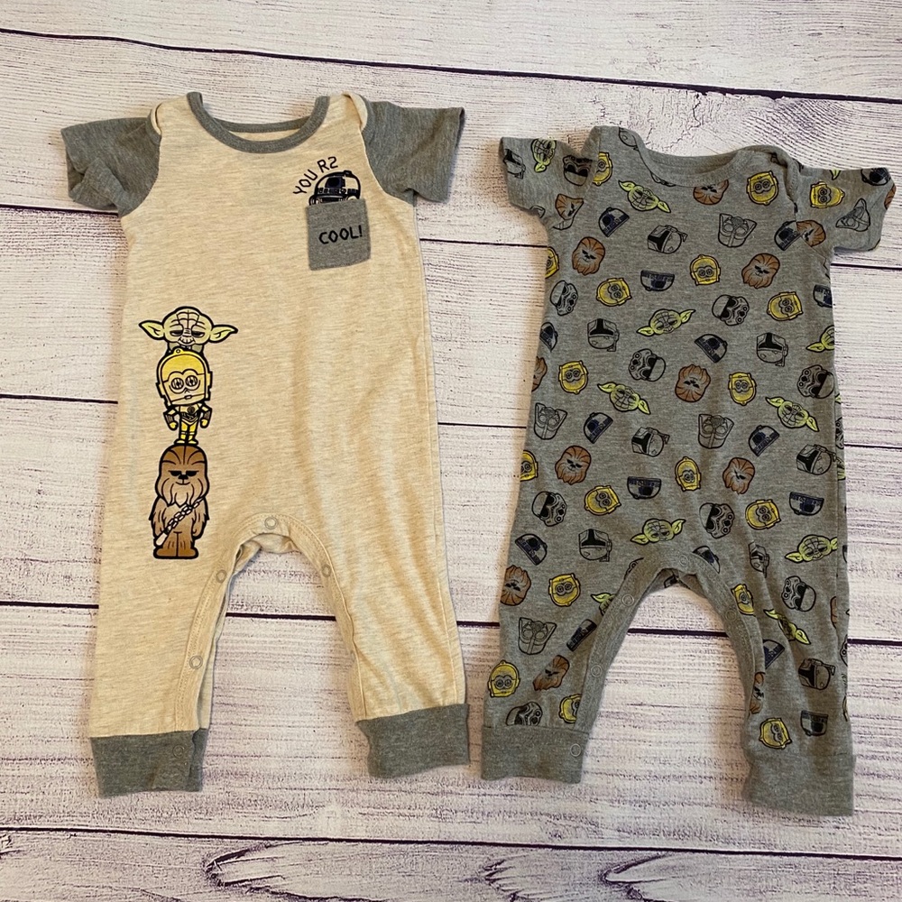 2 Star Wars rompers